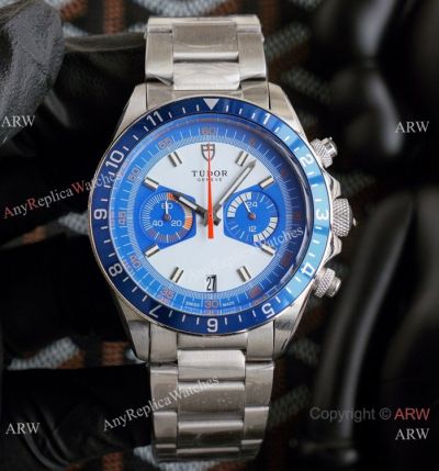 New! Replica Tudor Heritage Chrono Stainless steel Blue Watch
